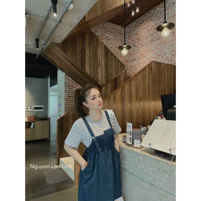 Bigsize Xuân Phúc 50-95kg: Set Yếm Jean