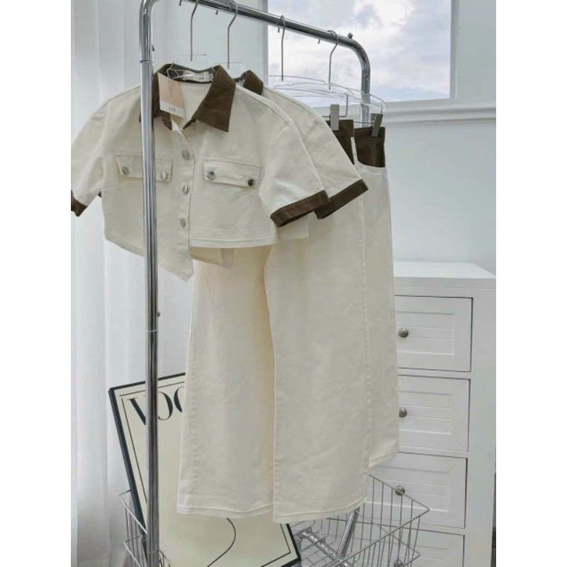 Bigsize Xuân Phúc 50-95kg: Set bộ áo sơ mi và quần ống suông