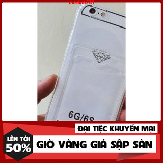 Ốp lưng chống sốc trong suốt cho iphone 6,ip 6s,6plus,6s plus silicon dẻo có ví