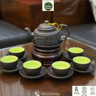 Bộ ấm chén ấm trà tử sa bát tràng ấm chén uống trà gốm sứ cao cấp bát tràng nhiều kiểu dáng