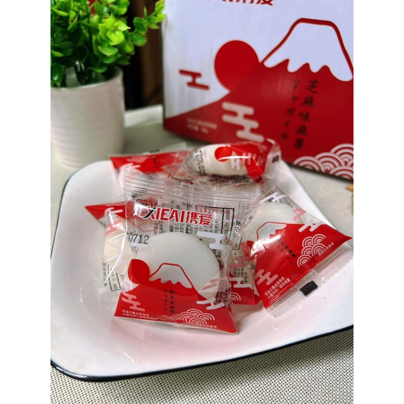 Bánh mochi mix vị hoa quả và mè đen thùng 2kg date 2/2024