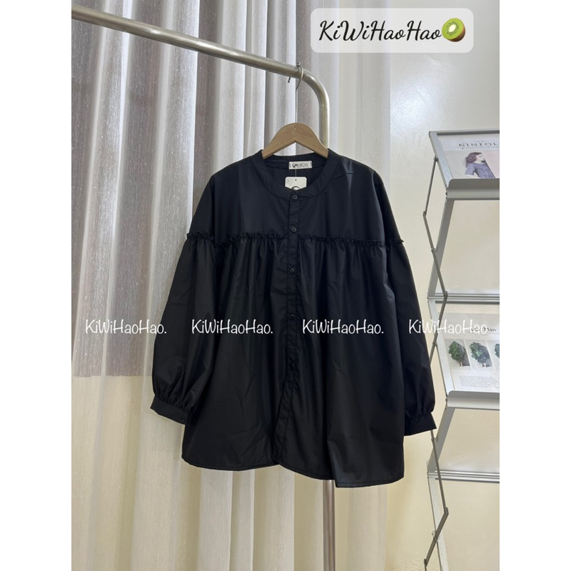 ÁO BẦU TAY DÀI  3 MẦU ĐEN - XANH - TRẮNG