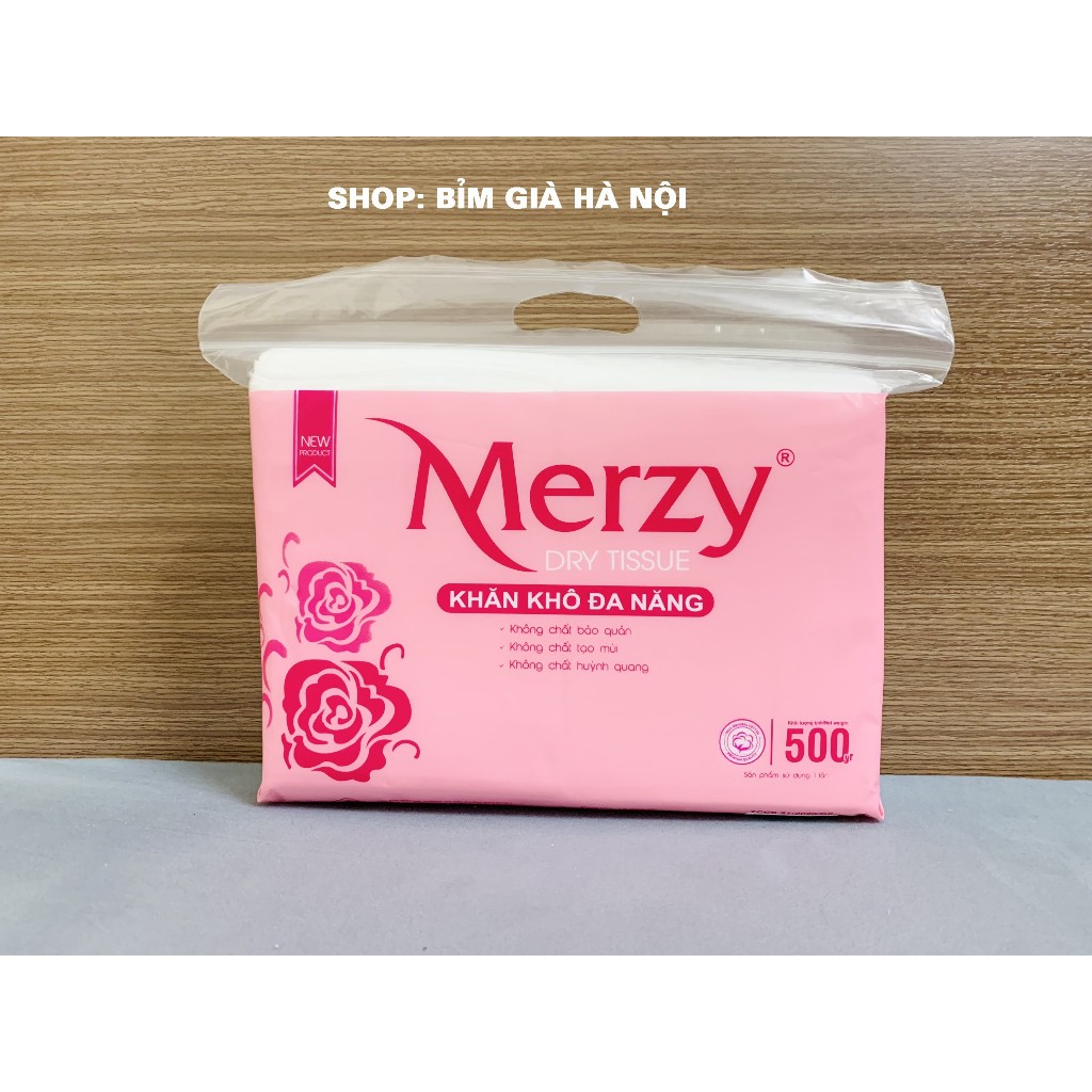 Khăn khô đa năng MERZY 500g CHUẨN, kháng khuẩn, ION bạc, 100% corton Khăn khô đa năng MEZY 500g