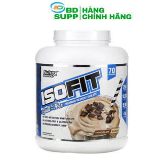 Nutrex ISOFIT, 25G Whey Protein Isolate Tăng Cơ - Không Lactose, 12.2G EAA, 5.9G BCAA, 2.3KG, 70sv