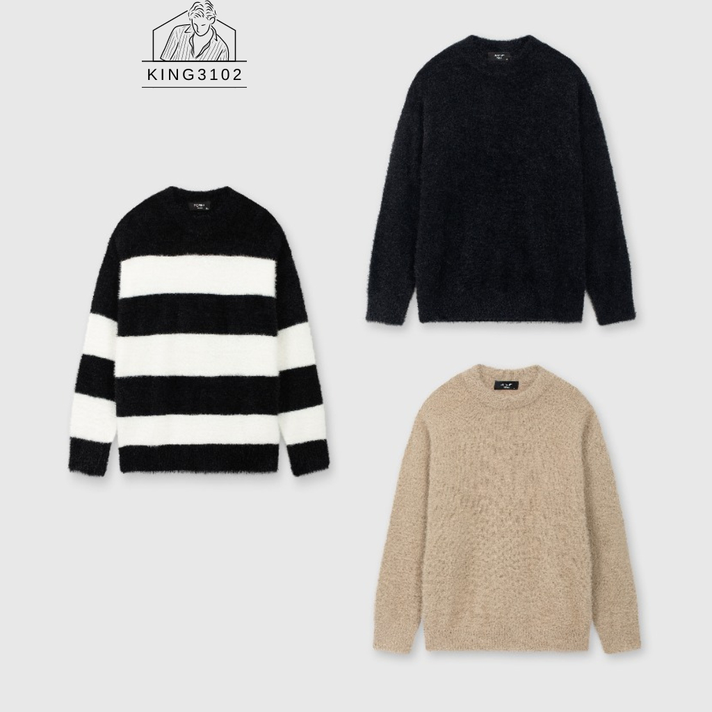 Áo Sweater Nam, Áo Len Cho Nam Dài Tay Cổ Tròn Đen Trơn Chất Liệu Cao Cấp Phong Cách Thời Trang - Áo Len Lông