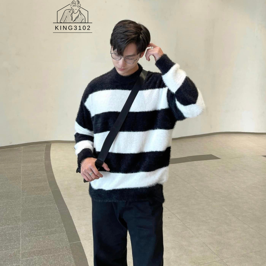 Áo Sweater Nam, Áo Len Cho Nam Dài Tay Cổ Tròn Đen Trơn Chất Liệu Cao Cấp Phong Cách Thời Trang - Áo Len Lông