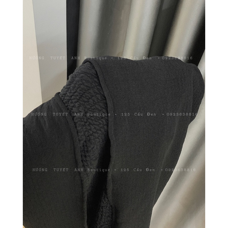 Set áo trễ vai tay loa chân váy xẻ tà