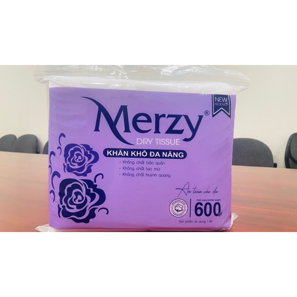 Khăn khô đa năng MERZY 600g CHUẨN, kháng khuẩn, ION bạc, 100% corton Khăn khô đa năng MEZY