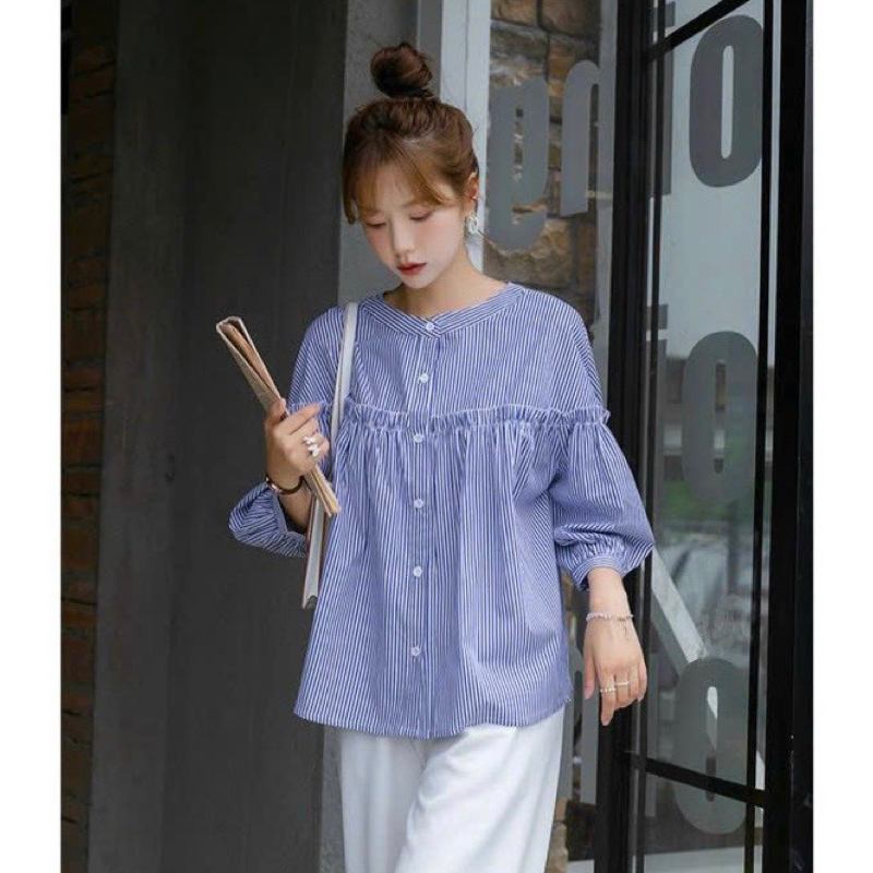 ÁO BẦU TAY DÀI  3 MẦU ĐEN - XANH - TRẮNG