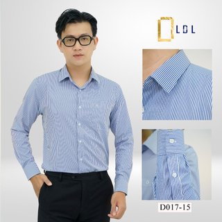 Áo Sơ Mi Sọc Kẻ Chất Liệu Cotton Mêm Mịn, Thấm Hút Mồ Hôi, Không Bai Xù Thương Hiệu LDL cho người có cân nặng từ 45kg
