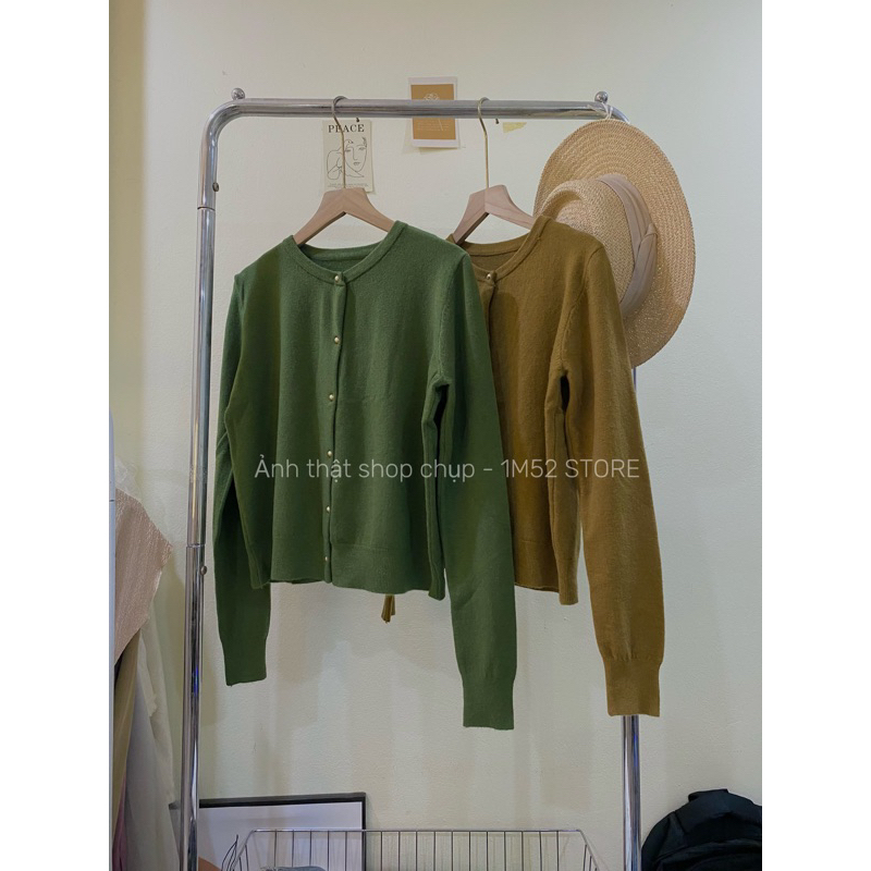 Set áo len cardigan chân váy hoa dài có lớp lót phong cách retro QCL1 video/ảnh thật shop tự chụp