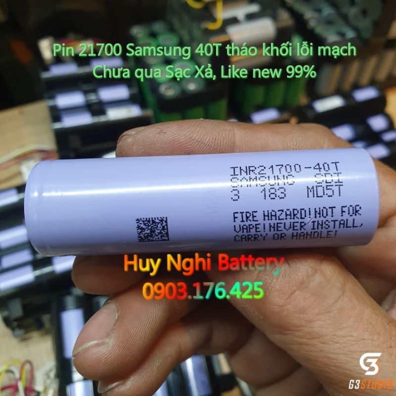 Pin 21700 SamSung 40T  Hàng Tháo Thiết Bị , Dòng Xả 35A, Chuyên Xả Cao