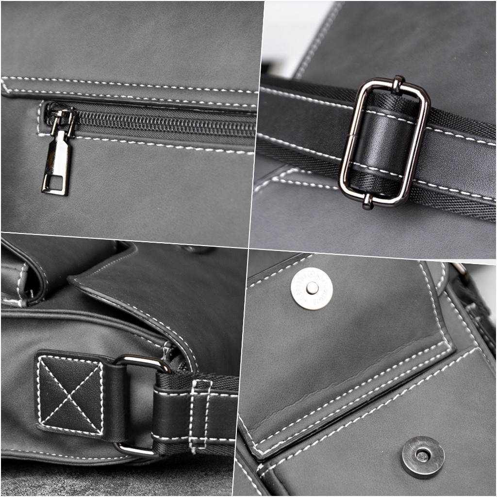 Túi Đeo Chéo Nam Cao Cấp Unisex Detolo Đi Chơi Chống Nước