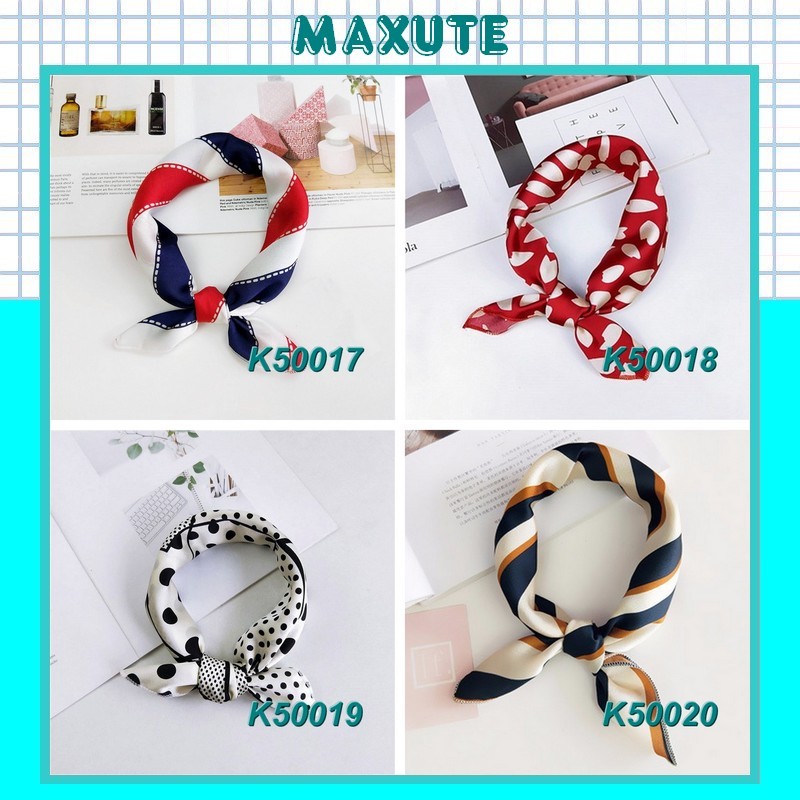 Khăn Lụa Vuông Quàng Cổ Turban Bandana 50x50 cm K50001
