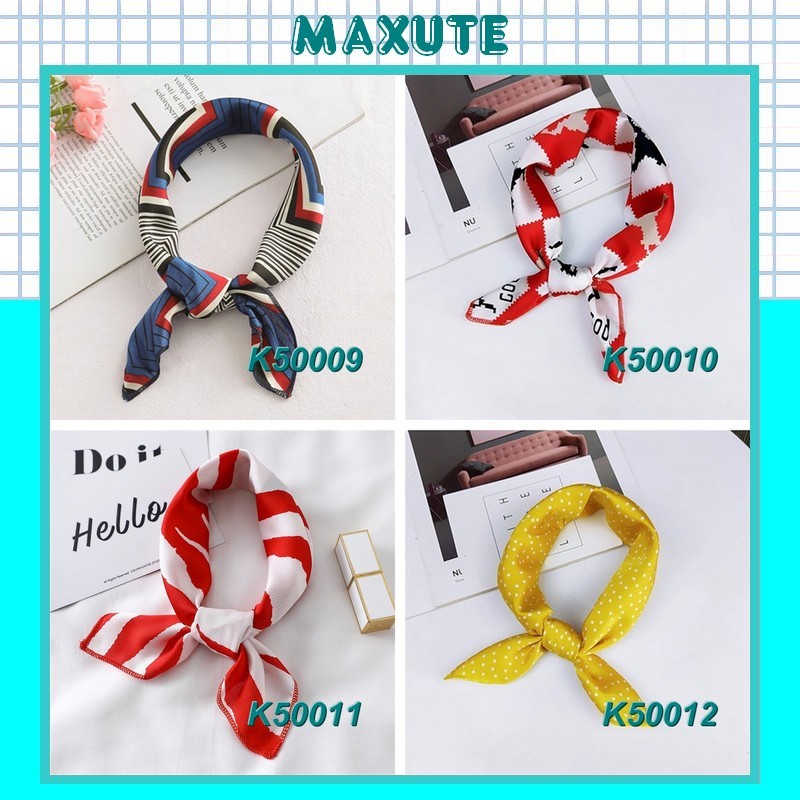 Khăn Lụa Vuông Quàng Cổ Turban Bandana 50x50 cm K50001