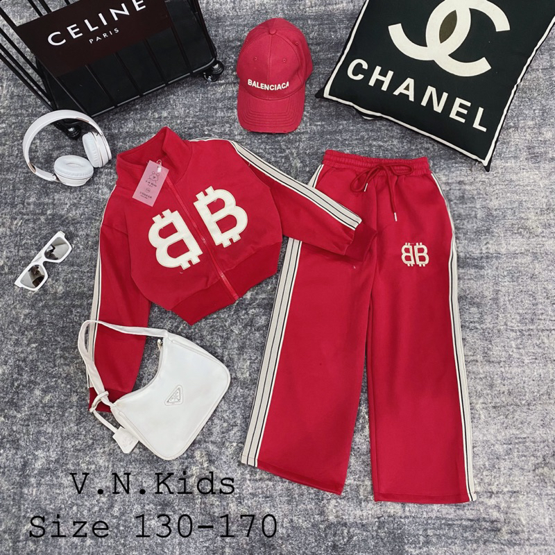 Bộ nỉ thêu B sang chảnh size đại 17kg-42kg