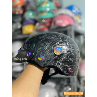  Nón bảo hiểm nhúng carbon gắn 3 ốc titan   mẫu theo yêu cầu  hình shop tự chụp  