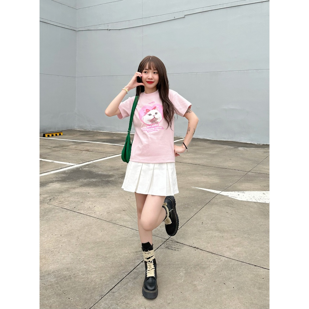 Áo Thun Nữ Local Brand MEOW BABY Tee Owner Ôm Body