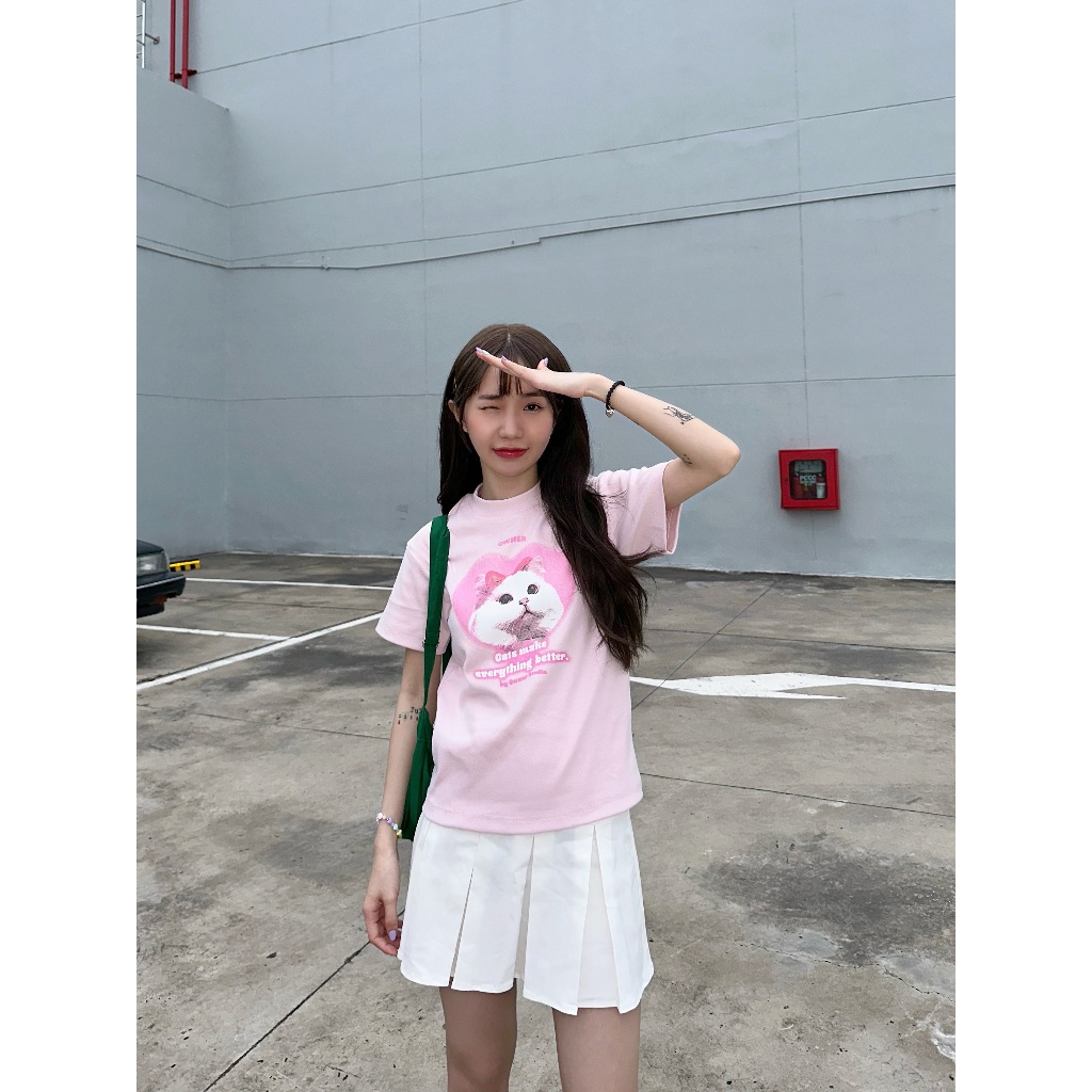 Áo Thun Nữ Local Brand MEOW BABY Tee Owner Ôm Body