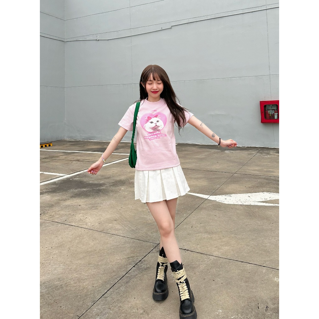 Áo Thun Nữ Local Brand MEOW BABY Tee Owner Ôm Body