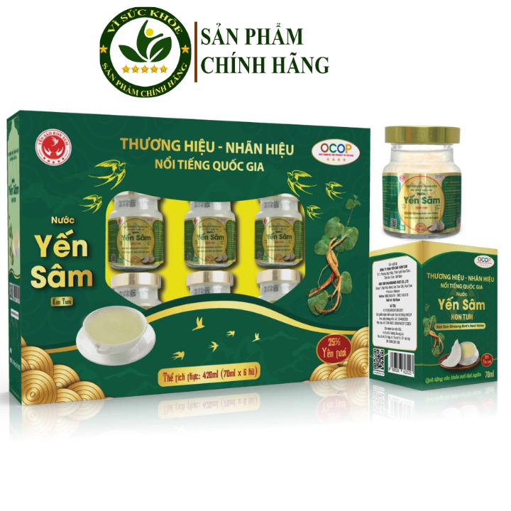 Hộp Yến Sâm chưng sẵn 6 hũ x 420ml