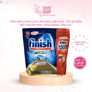Túi 150 Viên rửa chén viên rửa bát Finish Power Cube dành cho máy rửa bát Toyoshop