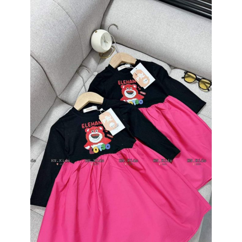 8 đến 28kg.váy gâu dâu cho bé gái.váy thu đông cho bé.hình thật trải sàn ak