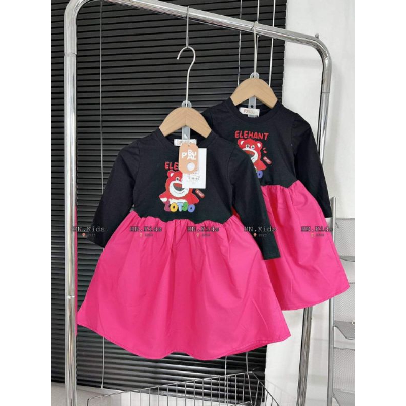 8 đến 28kg.váy gâu dâu cho bé gái.váy thu đông cho bé.hình thật trải sàn ak