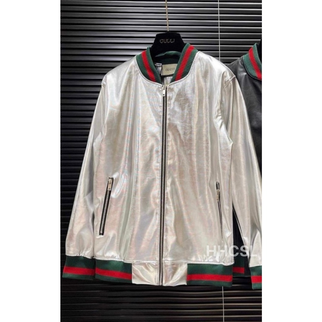 Áo KHoác , Áo Khoác Bomber Da Phôi Viền G.C cao cấp
