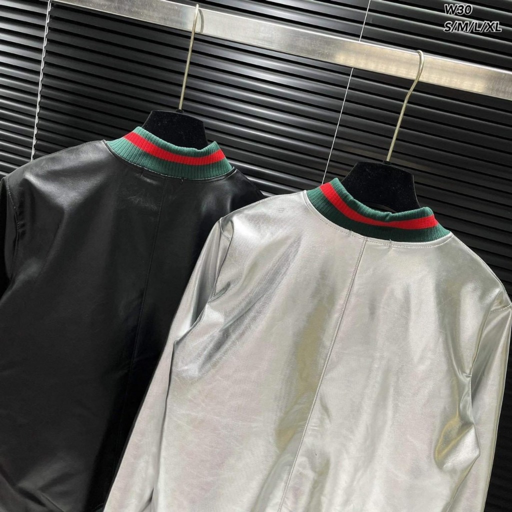 Áo KHoác , Áo Khoác Bomber Da Phôi Viền G.C cao cấp