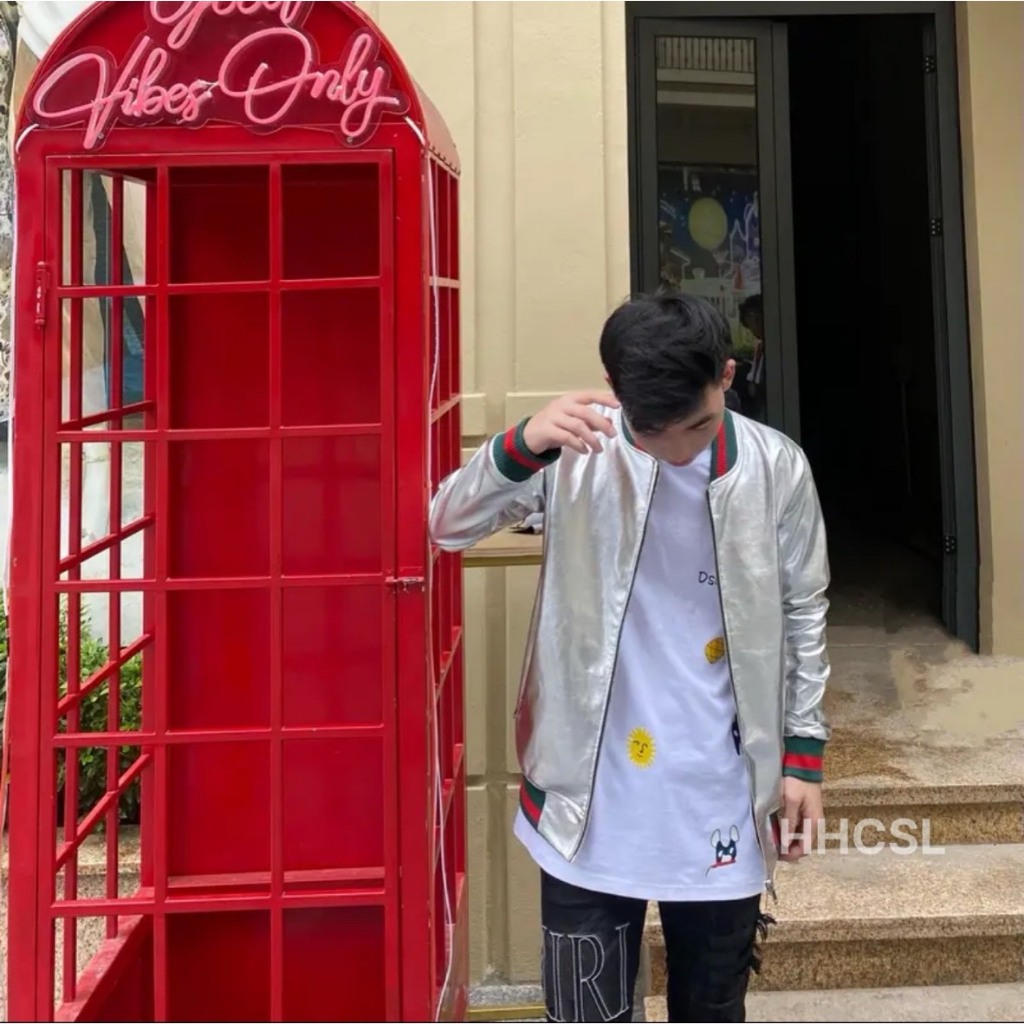 Áo KHoác , Áo Khoác Bomber Da Phôi Viền G.C cao cấp