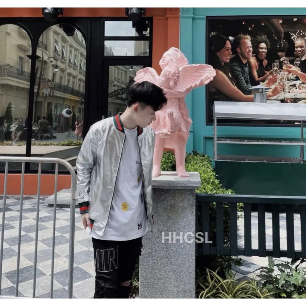 Áo KHoác , Áo Khoác Bomber Da Phôi Viền G.C cao cấp