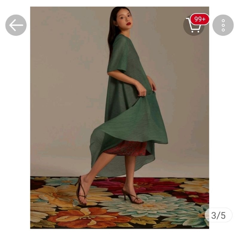 ĐẦM VOAN TƠ KÈM LÓT GẤM MAUVE BROCADE INSIDE DRESS