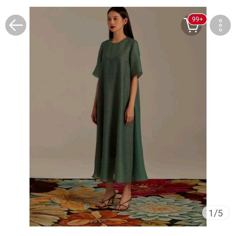 ĐẦM VOAN TƠ KÈM LÓT GẤM MAUVE BROCADE INSIDE DRESS