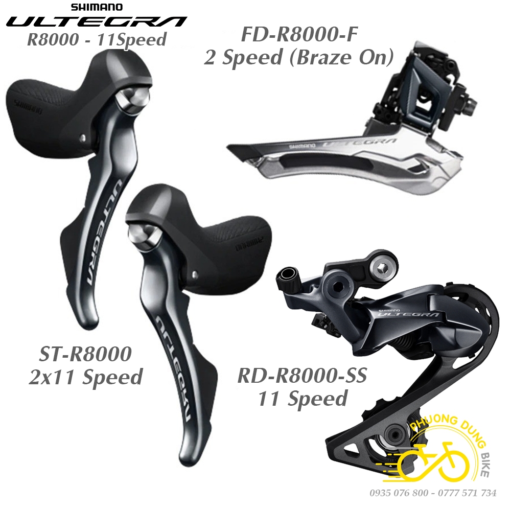 Groupset Mini 3 Món: Tay đề lắc, Sang đĩa, Củ đề xe đạp SHIMANO ULTEGRA R8000 2x11 Speed