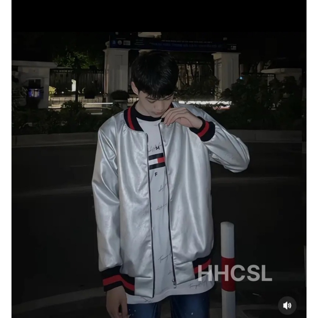 Áo KHoác , Áo Khoác Bomber Da Phôi Viền G.C cao cấp