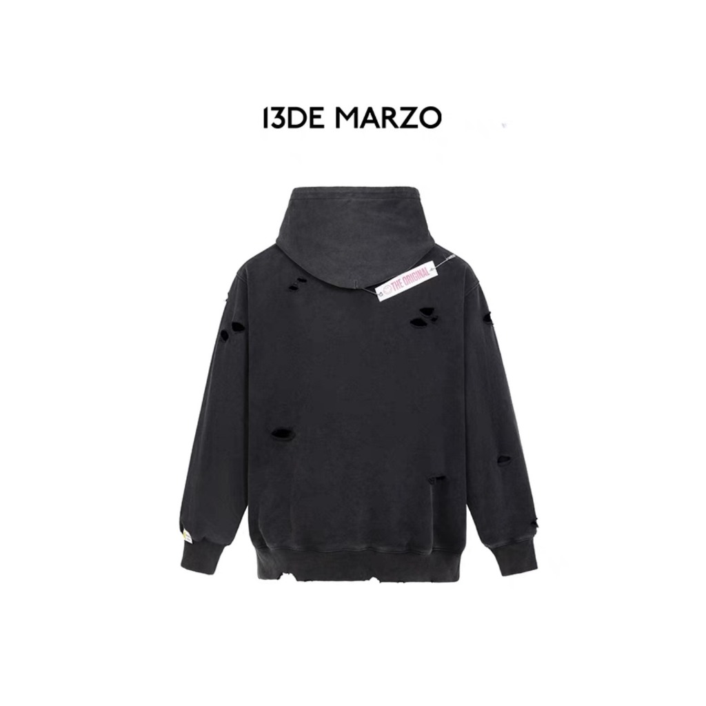 Áo hoodie 13de marzo rách gim băng gấu bông sticker