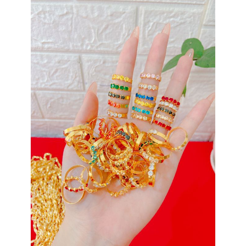 Nhẫn xoàn nữ vàng 6k