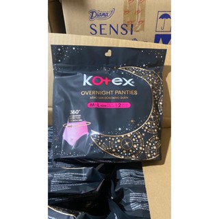 Băng vệ sinh Kotex đêm dạng quần Size M/L, XL.2 quần/1 gói tặng 1 gói bông tẩy trang