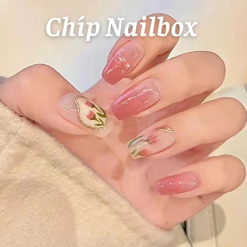 Set 24 móng giả D377 dáng móng dài