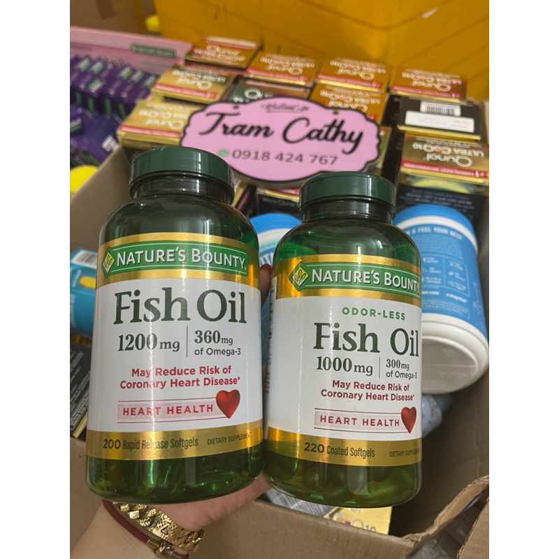 Nature's Bounty Fish Oil viên dầu cá omega thanh lý