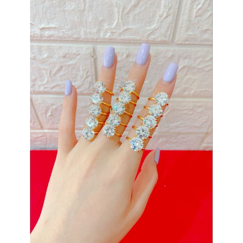 Nhẫn nữ đá cao vàng 6k