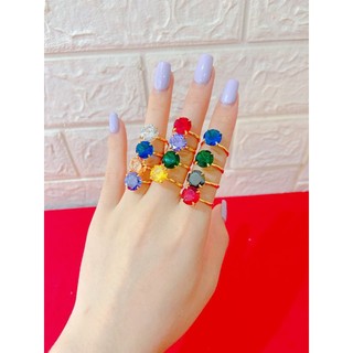 nhẫn nữ đá cao vàng 6k