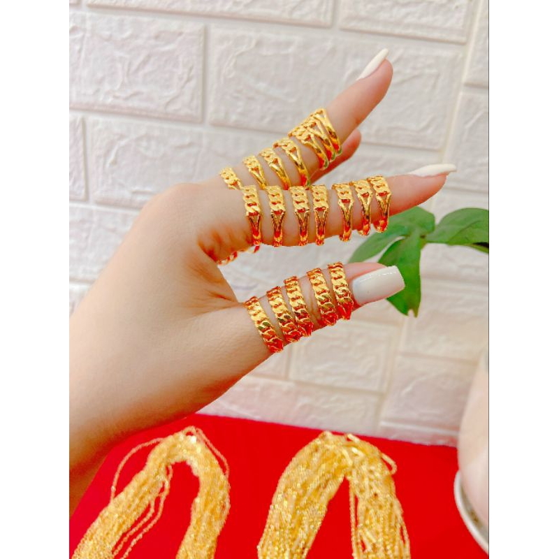 Nhẫn xích vàng 6k