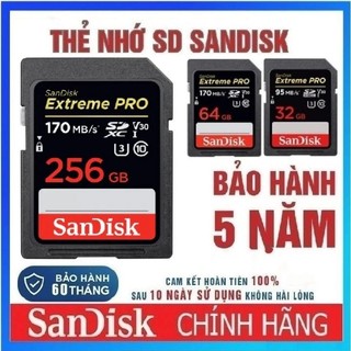 Thẻ nhớ sd sandisk 32gb/64gb tốc độ cao 90 mb/s - 170mb/s