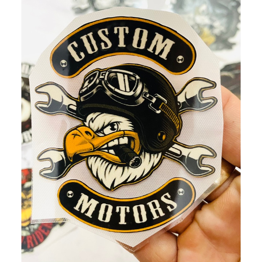 Hình Ủi Nhiệt, Decal Nhiệt KTS - Phong Cách Biker 8 - Hình Thú - Poseidon.est2019