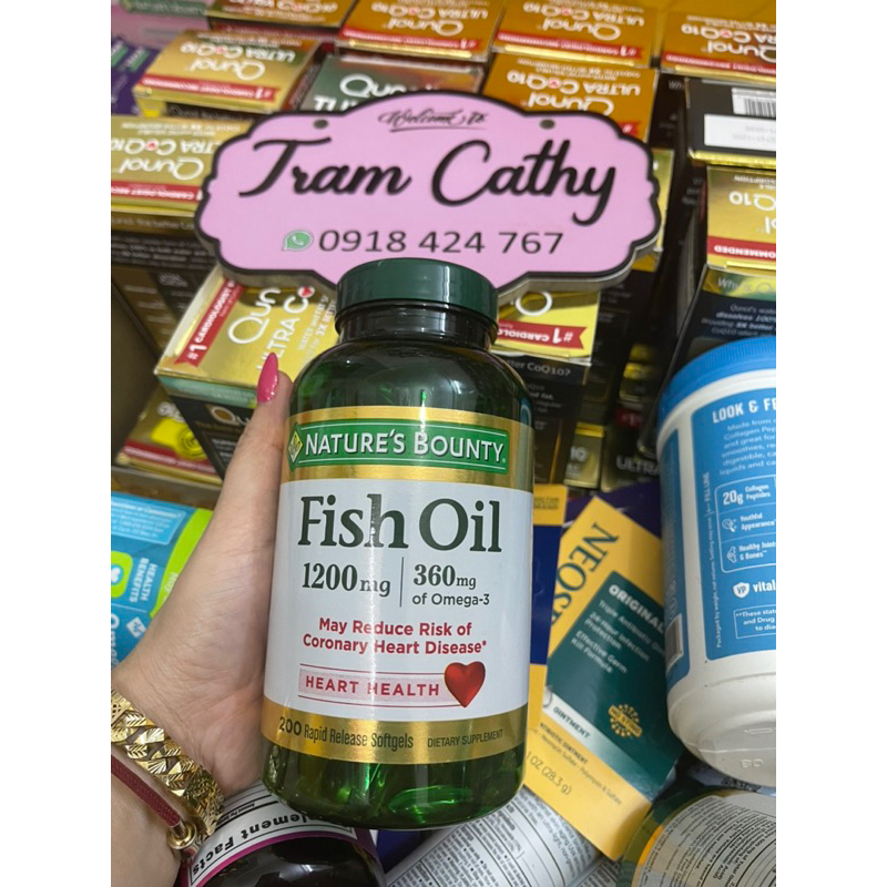 Nature's Bounty Fish Oil viên dầu cá omega thanh lý