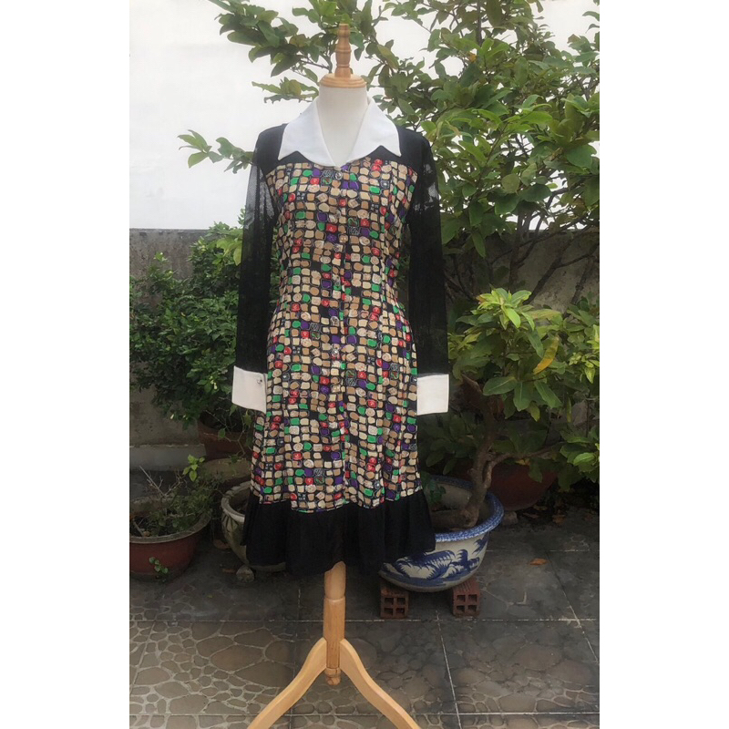 Đầm midi dáng xoè vintage 2hand