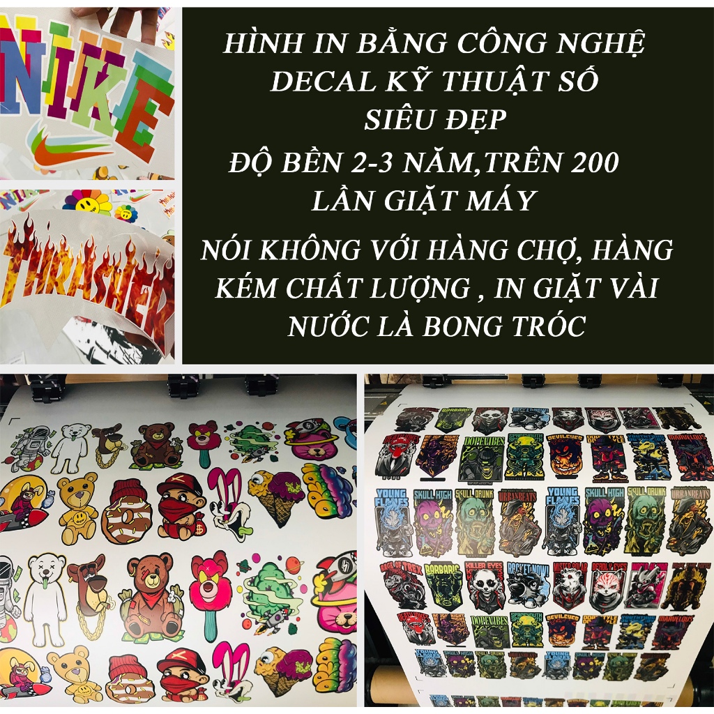 Hình Ủi Nhiệt, Decal Nhiệt KTS - Phong Cách Biker 8 - Hình Thú - Poseidon.est2019