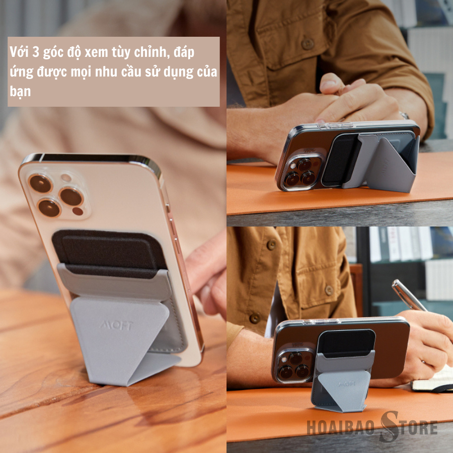 VÍ ĐỰNG THẺ & GIÁ ĐỠ TỪ TÍNH MOFT SNAP-ON CHO SMARTPHONE TIỆN LỢI LINH HOẠT THÂN THIỆN MÔI TRƯỜNG
